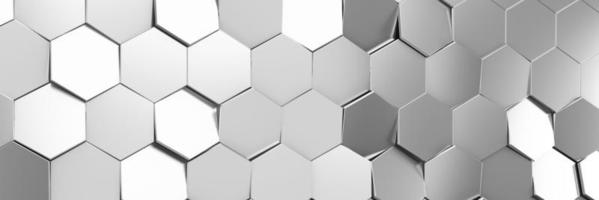 Futuristic and technological hexagonal background. 3d rendering photo