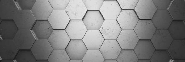 Futuristic and technological hexagonal background. 3d rendering photo