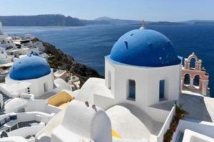 el Santo espiridón santo ortodoxo Iglesia en el griego isla de santorini foto