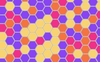 Abstract background of hexagon. White honeycomb with a gradient color. Isometric geometry. colorful hexagons background. Random displacement. Good background. Simply geometric pattern and Copy space. photo