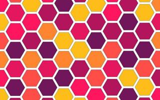 Abstract composition of hexagons of geometric shapes. Seamless honeycomb mosaic pattern. Geometric hexagon tiles background. photo