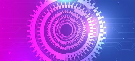 Abstract technology background Hi-tech background illustration. Technology relative words on the mechanism of gears. stylish pink for presentation, printing, business, banner. photo