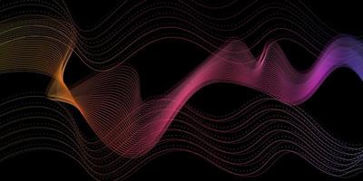 abstract wave line background. flow wavy lines on isolated background. wave of the many colored lines. modern illustration. banner, website, flyer, web design. photo