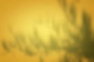 Abstract Gold Gradient of Leaves Shadow on Wall Background. photo