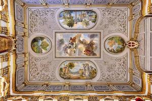 Naples, Italy - August 17, 2021, Lavish interior of the Royal Palace of Naples in Italy. photo