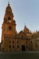 Santiago de Compostela cathedral, facade del Obradoiro empty of people. photo