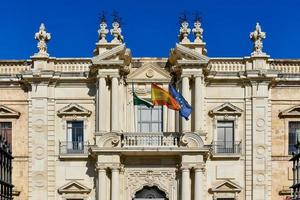 Facade of the University of Seville. The building of the rectorate of the University of Sevilla, Andalusia, in the Old Tobacco Factory. photo