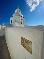 View of the Church of Saint Minas in Fira, Santorini, Greece. photo