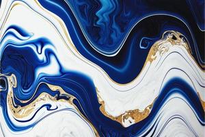 Elegant Blue, White, and Gold Marble Texture for high-end designs. Stunning image for website backgrounds, social media posts, and more. Bold, sleek patterns with luxurious color palette. photo