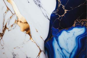 Elegant Blue, White, and Gold Marble Texture for high-end designs. Stunning image for website backgrounds, social media posts, and more. Bold, sleek patterns with luxurious color palette. photo