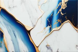 Elegant Blue, White, and Gold Marble Texture for high-end designs. Stunning image for website backgrounds, social media posts, and more. Bold, sleek patterns with luxurious color palette. photo