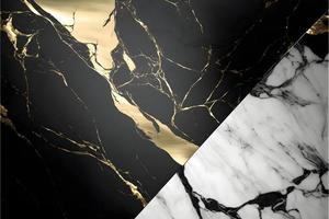Elegant black, white, and gold marble background texture for use in design projects photo