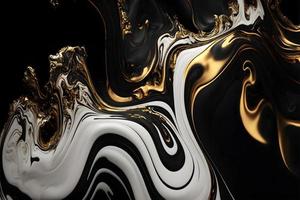 Elegant black, white, and gold marble background texture for use in design projects photo