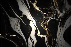 Elegant black, white, and gold marble background texture for use in design projects photo