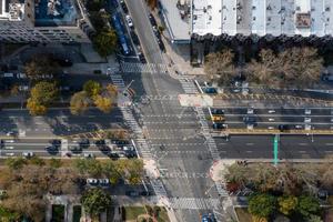 New York - Oct 23, 2021, Aerial streetscape view long Ocean Parkway in Brooklyn, New York. photo