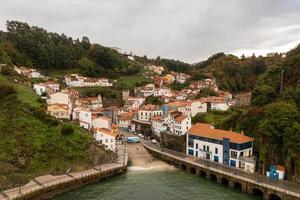 Panoramic view of the seaside village of Cudillero in northern Spain. photo