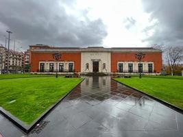 Bilbao, Spain - Nov 26, 2021, Bilbao Fine Arts Museum. The building of the museum is located entirely inside the city's Dona Casilda Iturrizar park. photo