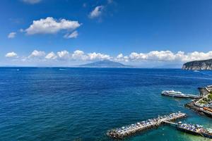 Aerial view of Tony's Beach in Sorrento, Italy on a summer day. photo