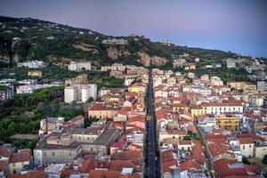 Aerial view of the cliffs of Sorrento, Italy on an summer day. photo