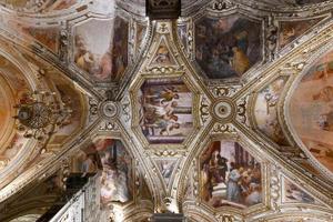 Amalfi, Italy - Aug 28, 2021, Ceiling interior of Apostle Saint Andrew, Roman Catholic church. photo