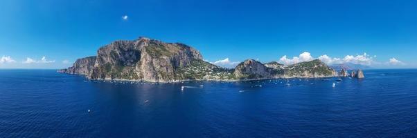 Capri Island on a beautiful summer day along the Amalfi Coast in Italy photo