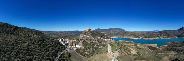 Castle of Zahara de la Sierra and Zahara de la Sierra village, a famous white village in Cadiz, Spain. photo
