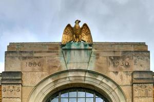 Historic art deco building at 302 Main Street in Catskill, New York. photo