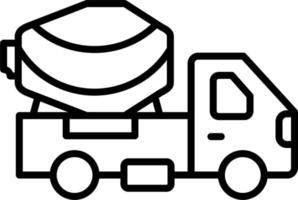 Cement Truck Vector Icon