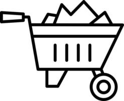 Wheelbarrow Vector Icon