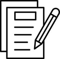 Notes Writing Vector Icon