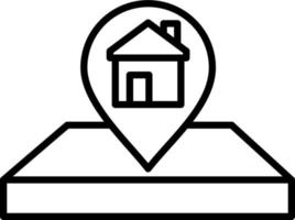 House Location Pin Vector Icon