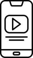 reproducir icono de vector de video