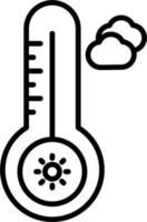 temperatura caliente vector icono