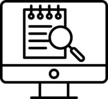 File Search Computer Vector Icon