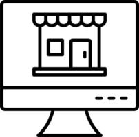 icono de vector de tienda online