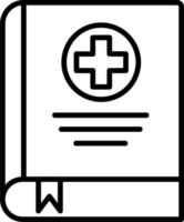 icono de vector de libro médico