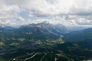 Amazing landscape at the Dolomites in Italy. Dolomites Unesco world heritage in the Summer time. Sud Tirol. Italian Alps. photo