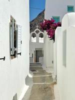 Medieval village of Emporio on the island of Santorini in Greece. photo