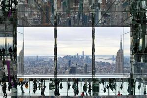 New York City - October 24, 2021, New York skyline as seen in the reflections of One Vanderbilt. photo