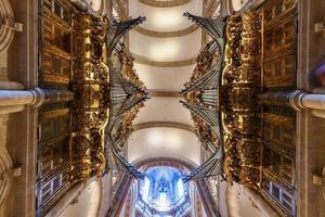 Santiago de Compostela, Spain - Nov 22, 2021, Interiors of the Cathedral of Santiago de Compostela in the Santiago de Compostela  Old Town . The Old Town is a UNESCO World Heritage Site. photo