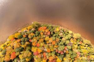 Colgate Lake in Upstate New York during peak fall foliage season. photo