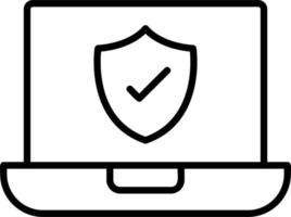 Secure Laptop Vector Icon