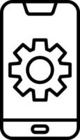 Mobile Setting Vector Icon