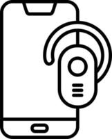 auricular vector icono