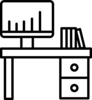 Office Desk Vector Icon