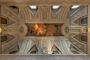 Caserta, Italy - Aug 21, 2021, A internal view of the Royal Palace of Caserta, a historic palace commissioned in the 18th century by Charles of Bourbon, king of Naples. photo