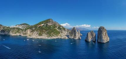 Capri Island on a beautiful summer day along the Amalfi Coast in Italy photo