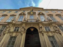 Vienna, Austria - Jul 18, 2021, The front facade of the Bohemian Court Chancery building on Judenplatz photo