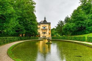 Vienna, Austria - Jul 11, 2021, Hellbrunn Palace, an early Baroque villa of palatial size, near Morzg, a southern district of the city of Salzburg, Austria. photo