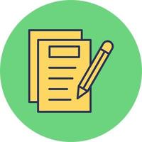 Notes Writing Vector Icon